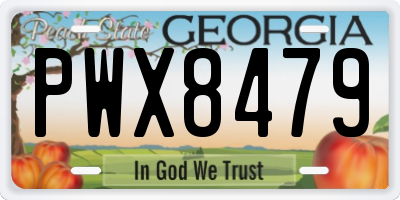 GA license plate PWX8479