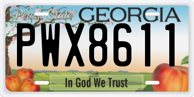 GA license plate PWX8611