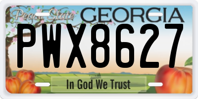 GA license plate PWX8627