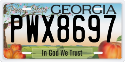 GA license plate PWX8697