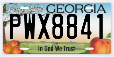 GA license plate PWX8841