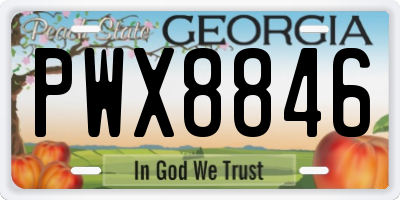 GA license plate PWX8846