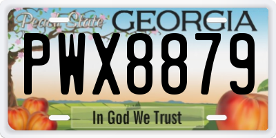 GA license plate PWX8879