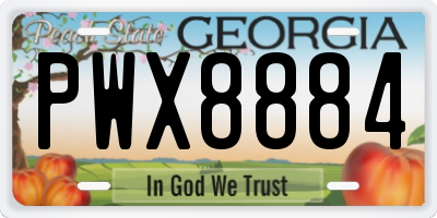 GA license plate PWX8884
