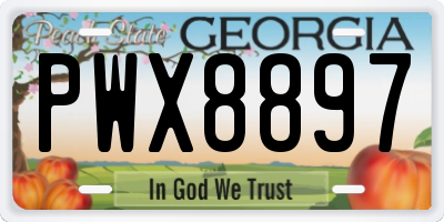 GA license plate PWX8897