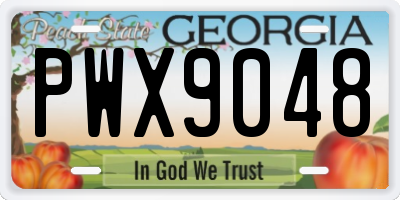GA license plate PWX9048