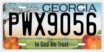 GA license plate PWX9056