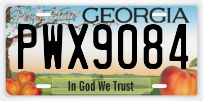 GA license plate PWX9084