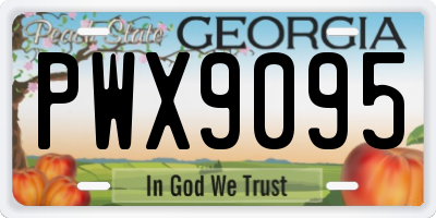 GA license plate PWX9095