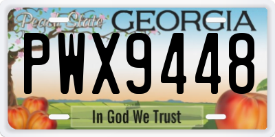 GA license plate PWX9448