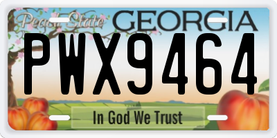 GA license plate PWX9464