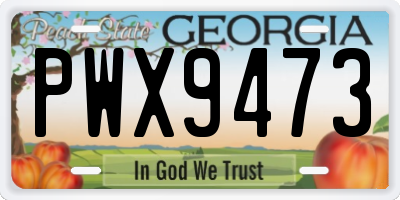 GA license plate PWX9473