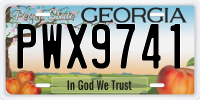 GA license plate PWX9741