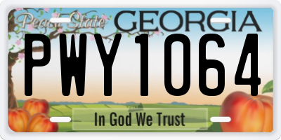 GA license plate PWY1064