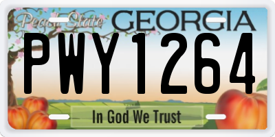 GA license plate PWY1264