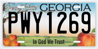 GA license plate PWY1269