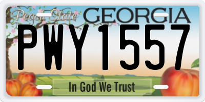 GA license plate PWY1557