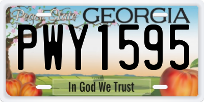 GA license plate PWY1595
