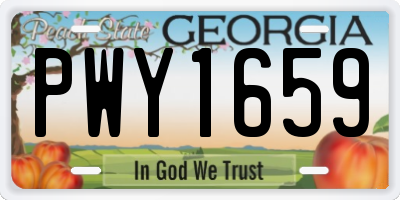 GA license plate PWY1659