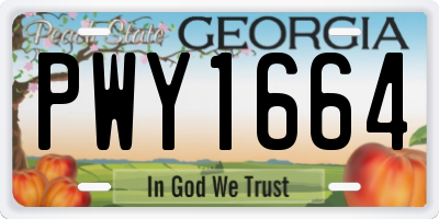 GA license plate PWY1664