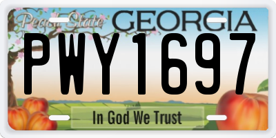 GA license plate PWY1697