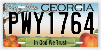 GA license plate PWY1764