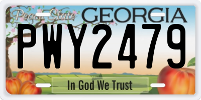 GA license plate PWY2479