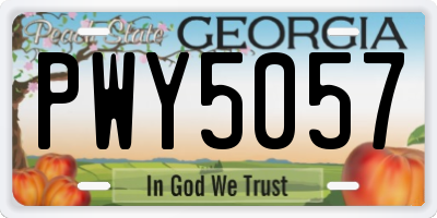 GA license plate PWY5057