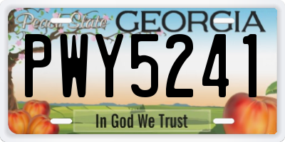 GA license plate PWY5241