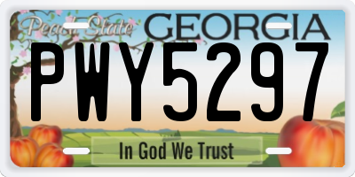 GA license plate PWY5297