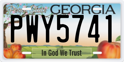 GA license plate PWY5741