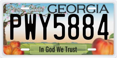 GA license plate PWY5884