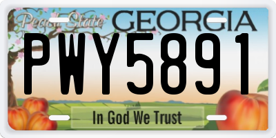 GA license plate PWY5891