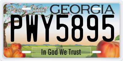 GA license plate PWY5895