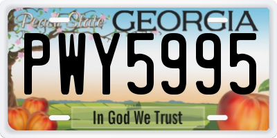 GA license plate PWY5995