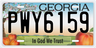 GA license plate PWY6159