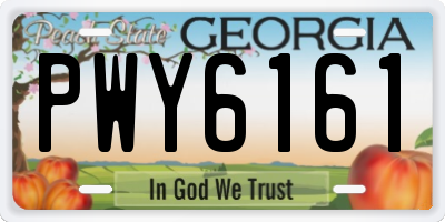 GA license plate PWY6161