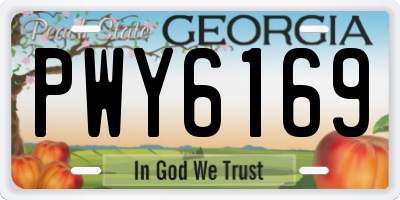 GA license plate PWY6169
