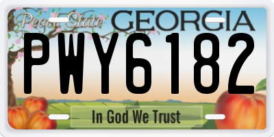GA license plate PWY6182