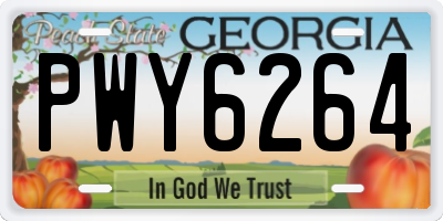 GA license plate PWY6264