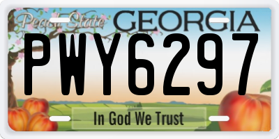 GA license plate PWY6297