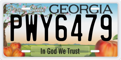 GA license plate PWY6479