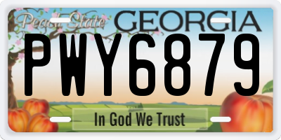 GA license plate PWY6879