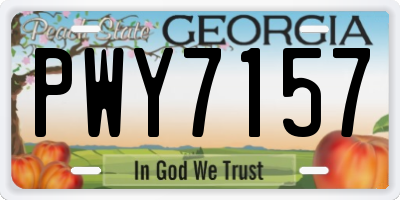 GA license plate PWY7157