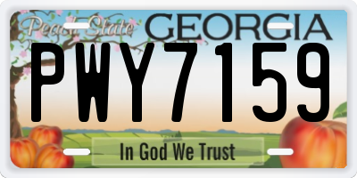 GA license plate PWY7159