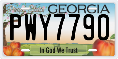 GA license plate PWY7790