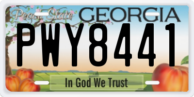 GA license plate PWY8441