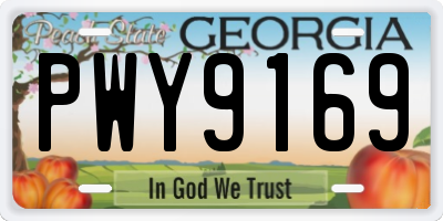 GA license plate PWY9169