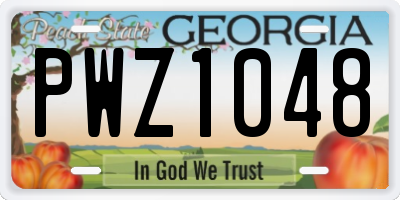 GA license plate PWZ1048