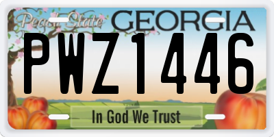 GA license plate PWZ1446